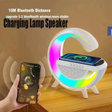 Parlante Lampara LED RGB 4 en 1Cargador Inalámbrico Bluetooth Radio GENERICO |