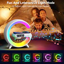 Parlante Lampara LED RGB 4 en 1Cargador Inalámbrico Bluetooth Radio GENERICO |